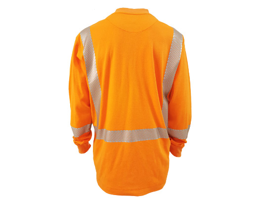 flame resistant reflective henley shirt